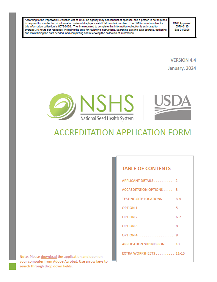 NSHS Accreditation Application